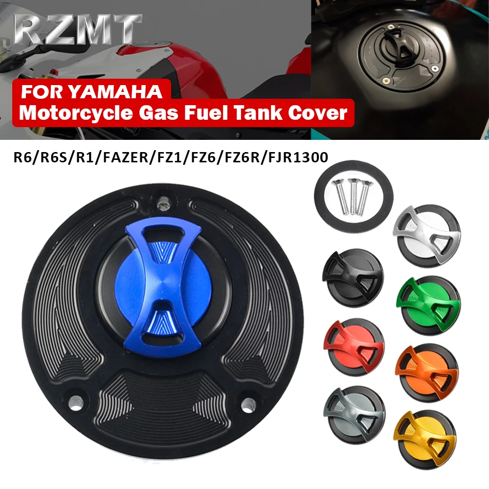 8 Colors Fuel Gas Tank Cap Cover  For Yamaha R6 R6S R1 FAZER FZ1 FZ6 FZ6R FJR1300 TT600E TT600S FJR 1300 Motorcycle Accessories