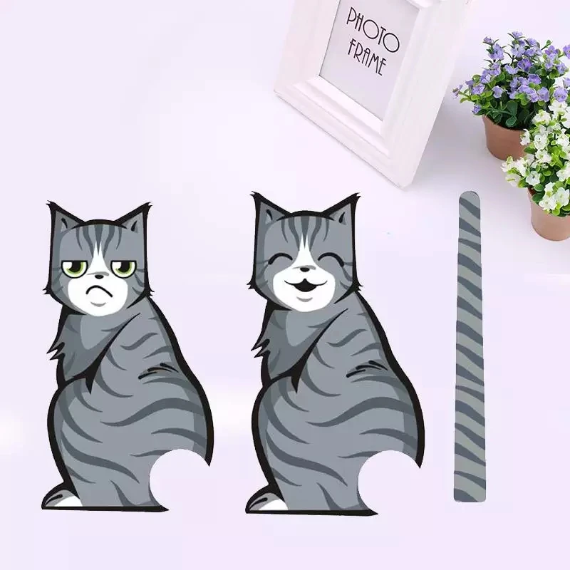 15cm x 6cm British Shorthair Funny Cat Car Sticker Gray Cat Decal Waterproof 3D Car Styling Stickers Decoration