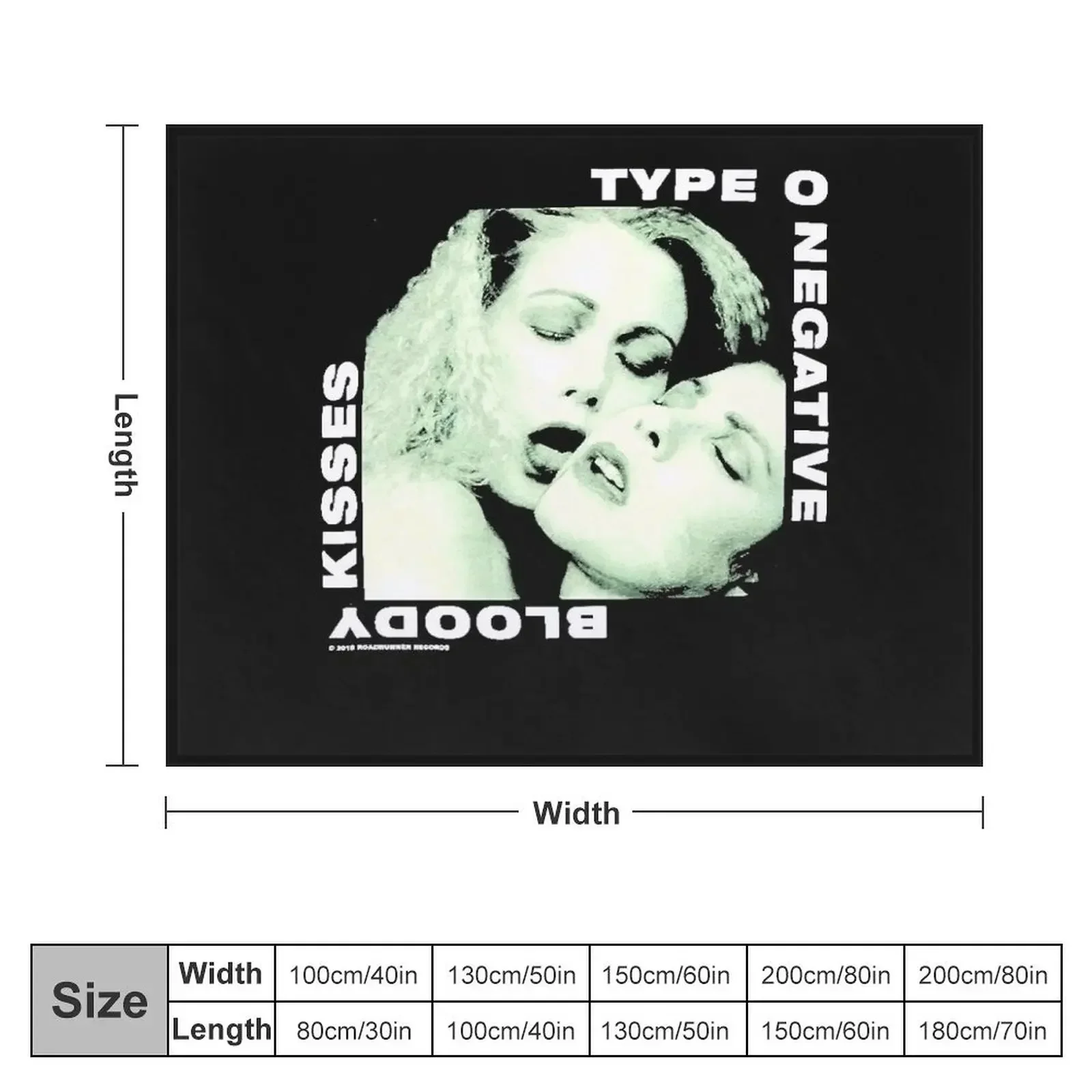 Type O Negative Bloody Kisses Throw Blanket Softest Soft Big Blankets