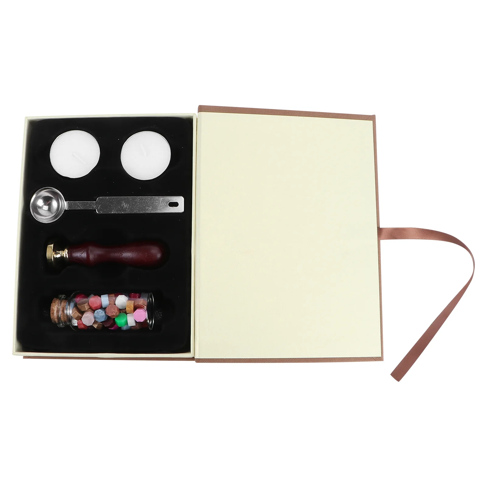 

1 Set Fire Seal Stamp Kit Wooden Handle Brass Sealing Wax Stamper For Diy Crafts Scrapbooking Greeting Cards Envelopes Gift Box