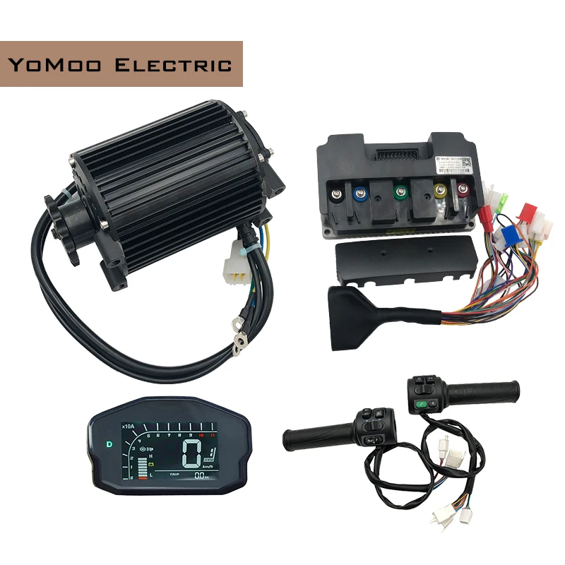 

QS90 1000W V1 72V 55KPH Mid Drive Motor Belt or Sprocket Type with Fardriver ND72260 Controller, DKD Display, T08 Throttle