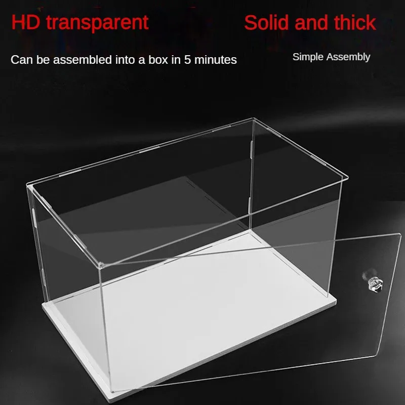 Acrylic Display Case with Door Collectibles Assemble Showcase Display Action Figures Toys Storage Organizing  Model Toy Show Box