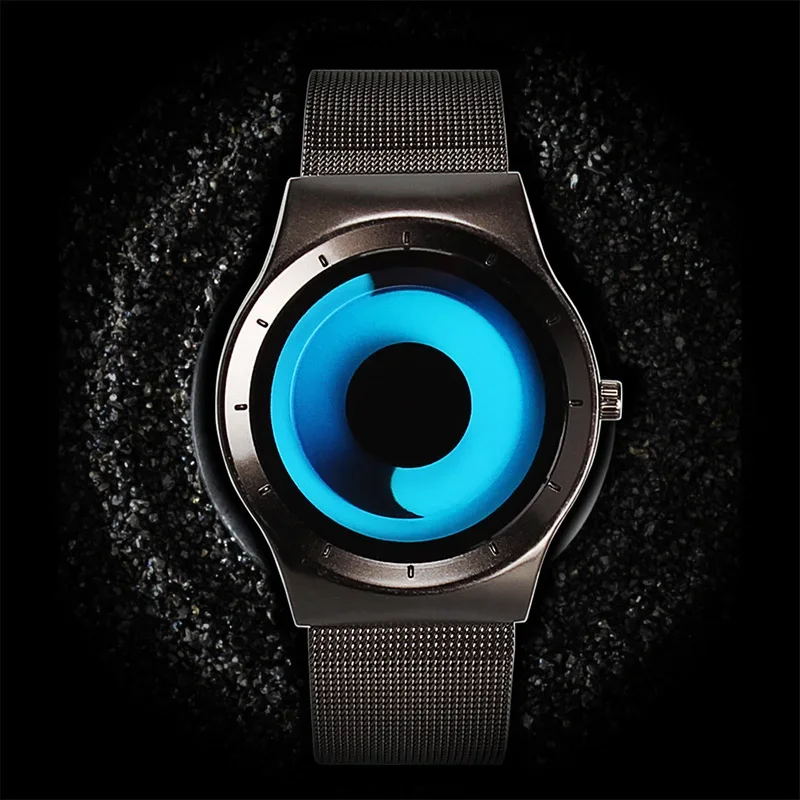 New Concept Fashion Watch for Men Waterproof Starry Sky Swirl Element Dial Sports Mens Watches Business Quartz Wristwatch Clock