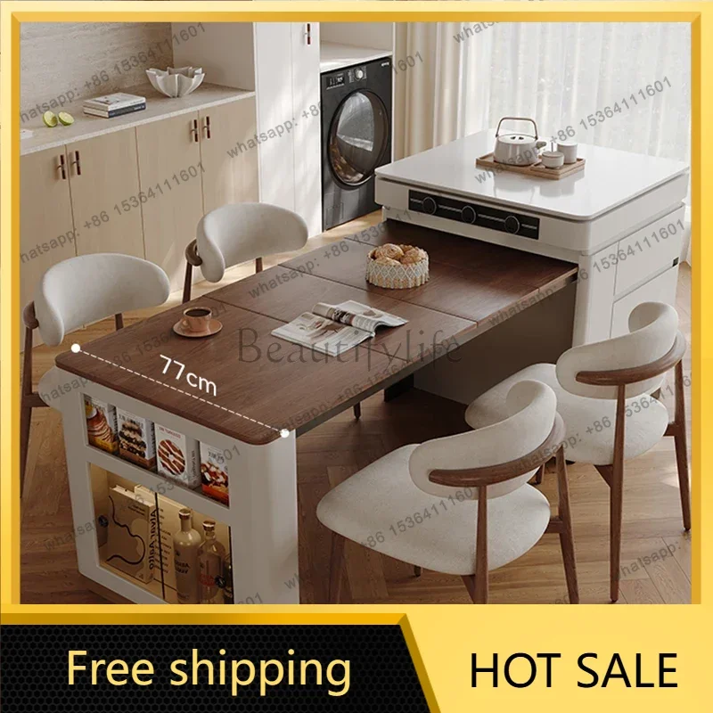 LJY Kitchen Console Dining Table Modern Wood Chairs Study Dining Table Restaurant Terrace Extendable Muebles Living Room Furnitu