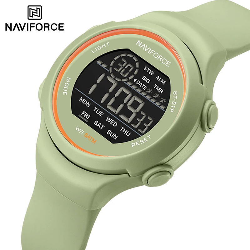 NAVIFORCE New Brand Creative Silica Strap Women's Bracelet Wrist Watches Laides Electronic Watch Fashion Wild Waterproof Clock