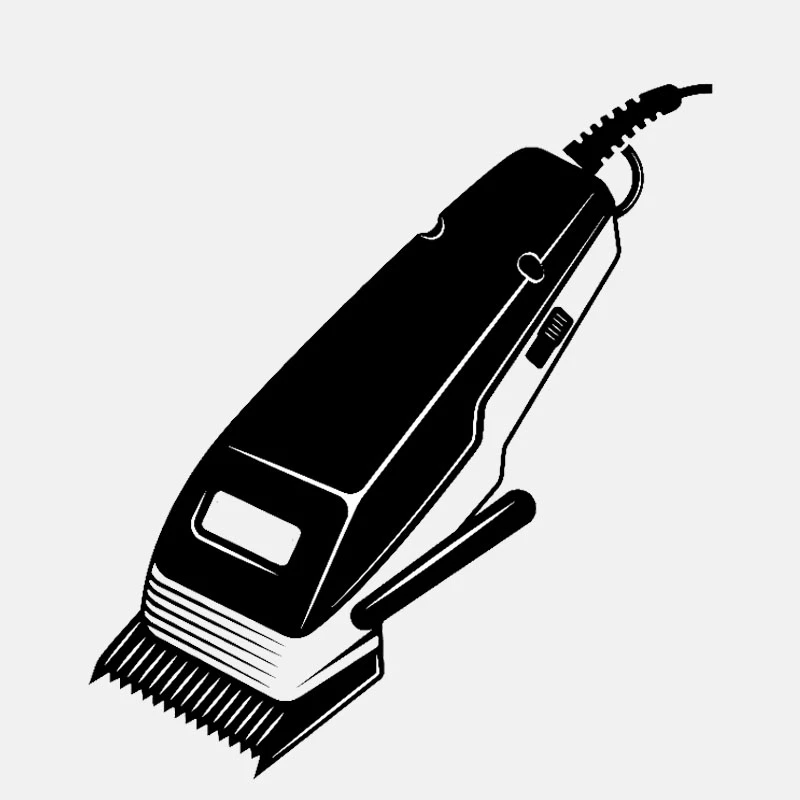 Haircut Machine Hairdressing Salon Decals Waterproof Car Stickers Suitcase Motorcycle Auto Accessories PVC,15cm*13cm