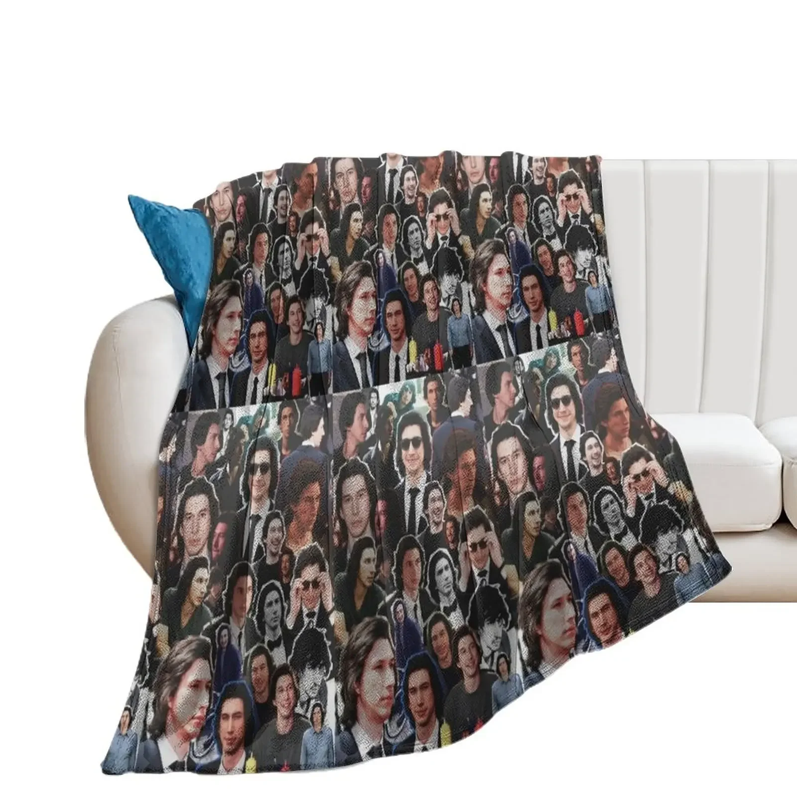 Assorted Adam Driver Collage Throw Blanket Summer Beddings Blankets For Baby For Baby bed plaid Blankets