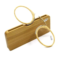 Frameless Magnifying Nose Clip Presbyopic Glasses Unisex Portable No Arm Reading Glasses Ultralight with Box +1.0 To +3.5