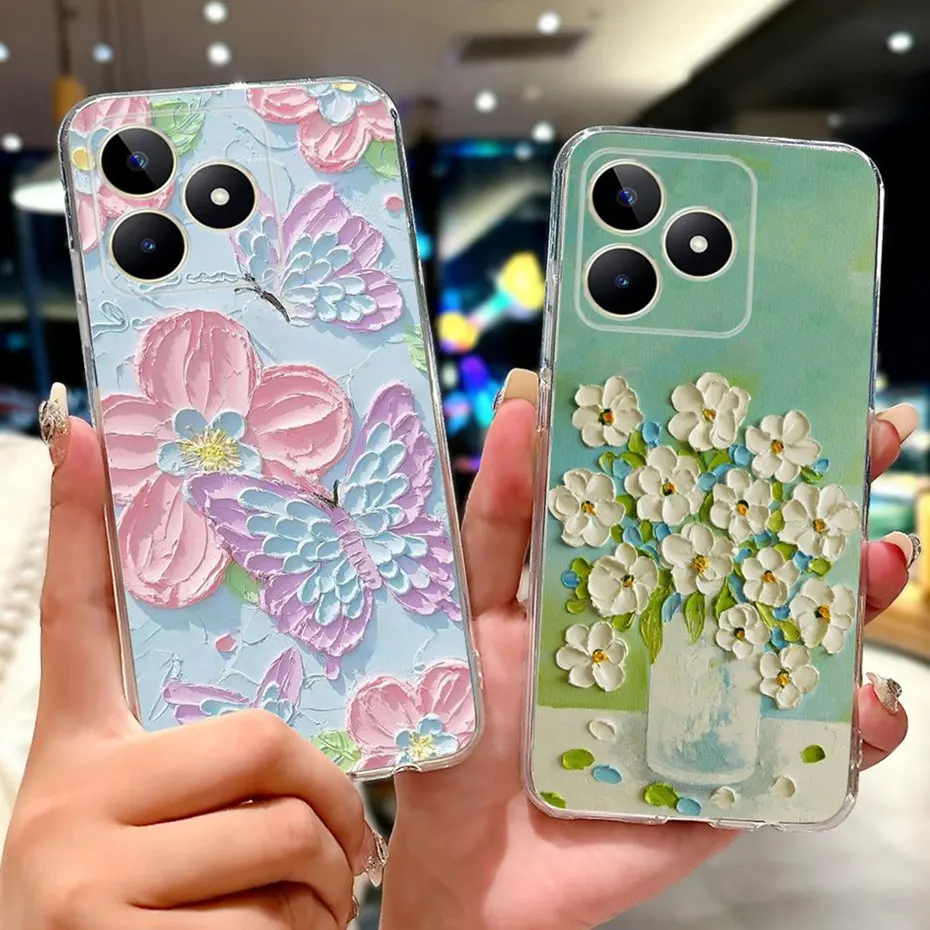 Cute Cartoon Case For Realme Note 50 RMX3834 Soft Silicone TPU Back Cover For Realme Note50 4G Phone Cases