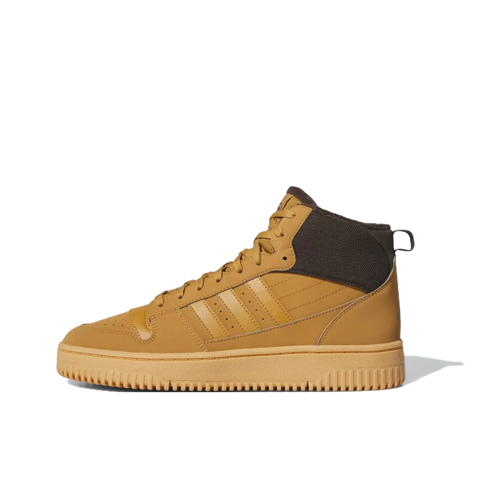 Adidas BREAK START Thermal Slip Resistant High top Skateboard Shoes Unisex Brown IH5285