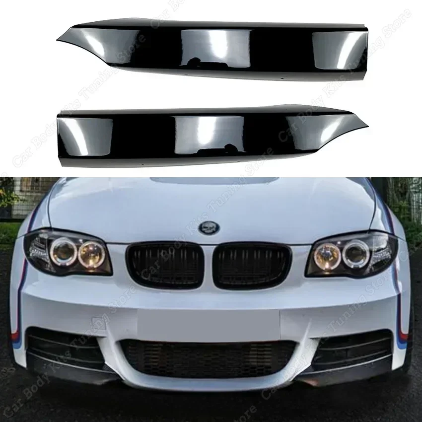 For BMW E82 Coupe E88 Cabrio M-Tech 118d 120d 120i 125i 135i 2007-2014 Front Bumper Lip Splitter Body Kit ABS Gloss Black