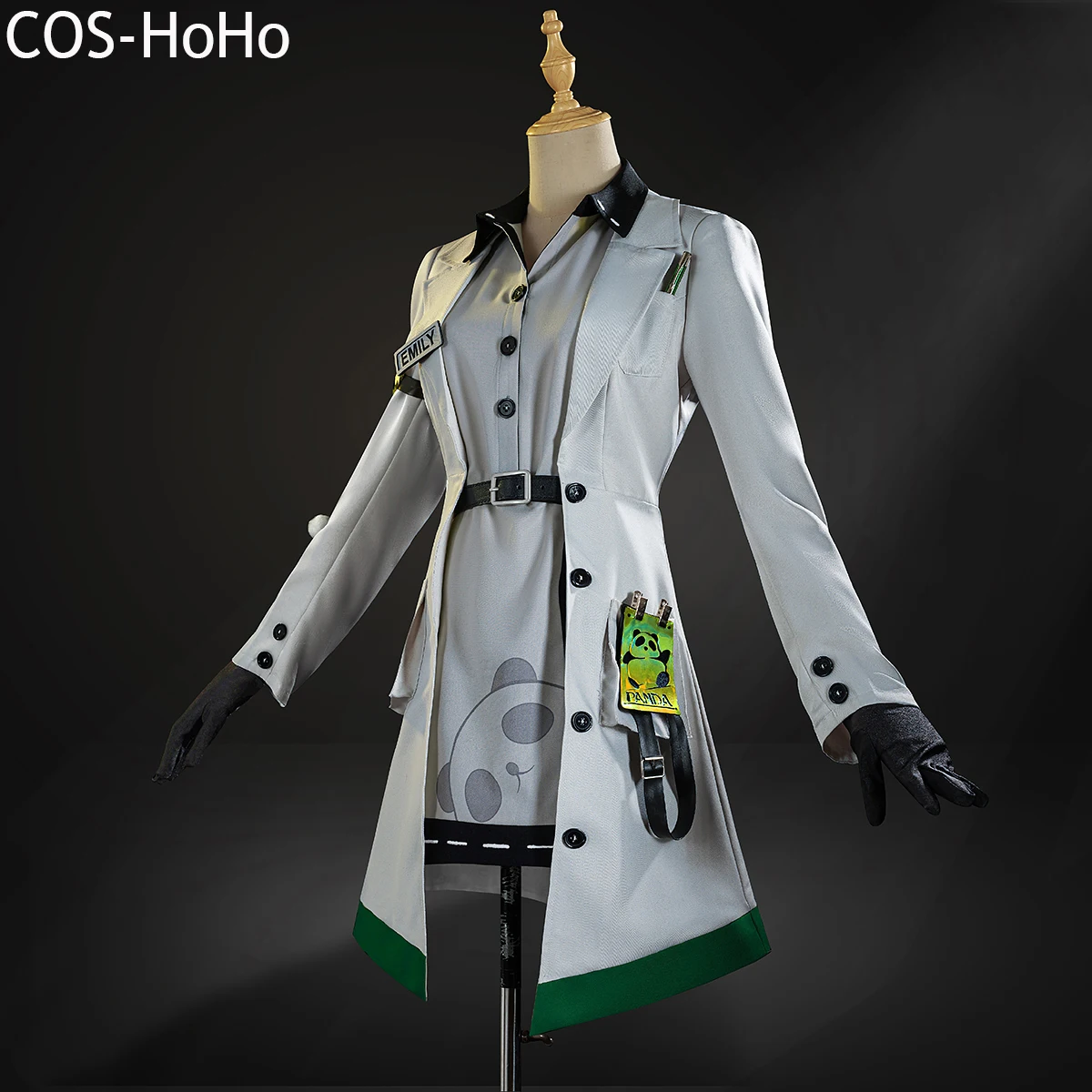 COS-HoHo Identity V Emily Dyer Doctor Bamboo Shade Guardian Panda QiZhen Fashion Game Suit Gorgeous Cosplay Costume Party Outfit