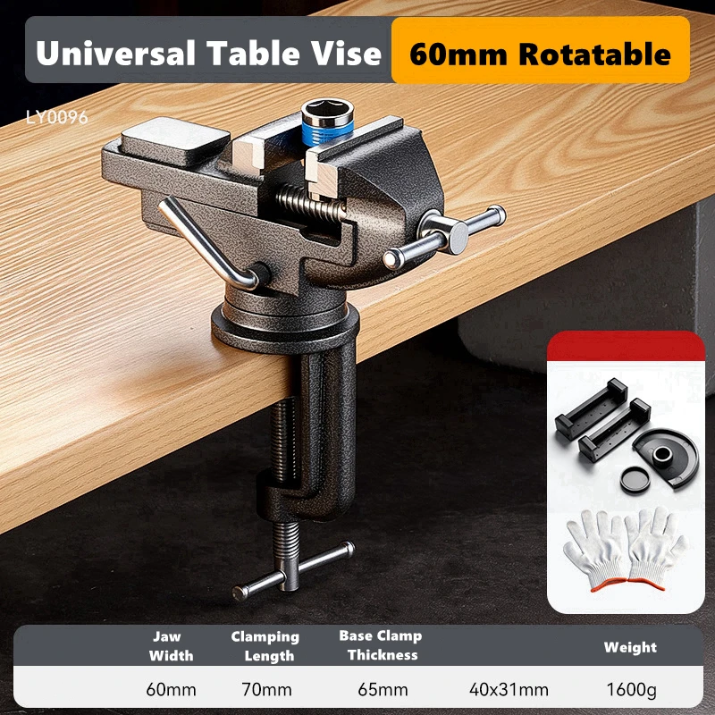 Professionele bankschroeftafel, 360° °   Rotatiewerk Clamp-On Bankschroef Houder Universele Desktop Bankschroef Reparatie Houtwerk Sieraden Maken Handgereedschap