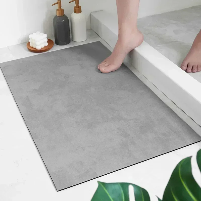 

Diatomaceous mud toilet absorbent mouth toilet soft bath diatomaceous earth strong anti-skid mat quick dry skyblue