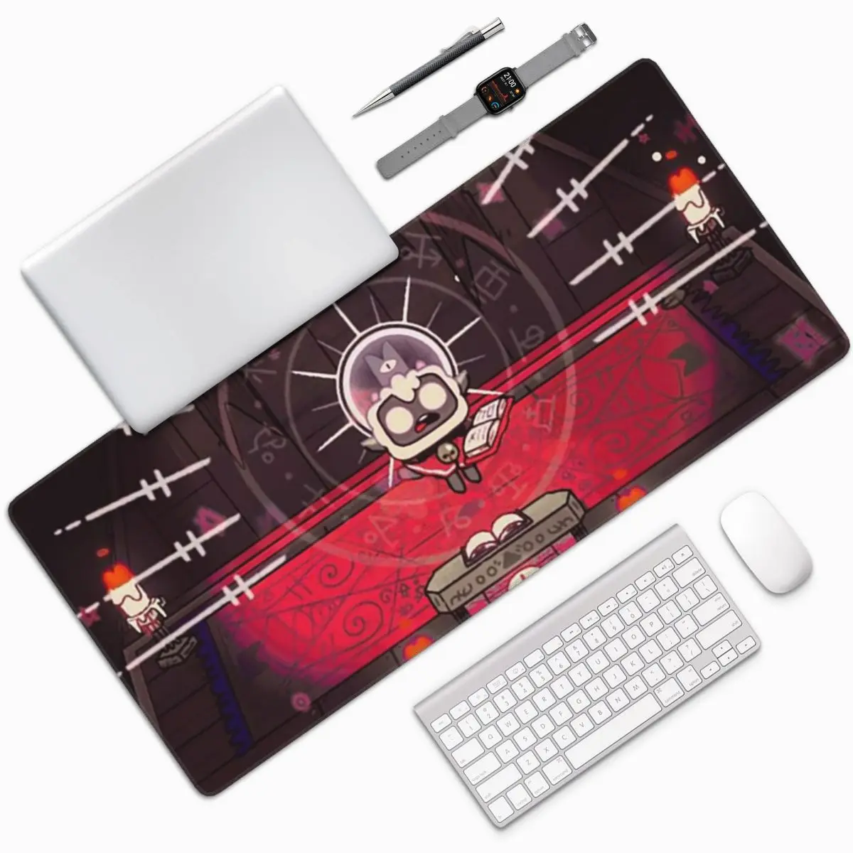 

C-Cult Of L-Lamb Roguelike Games Large Mouse Pad Computer Keyboard Mouse Mat Gaming PC Desk Mat Office Accessories Table Mats