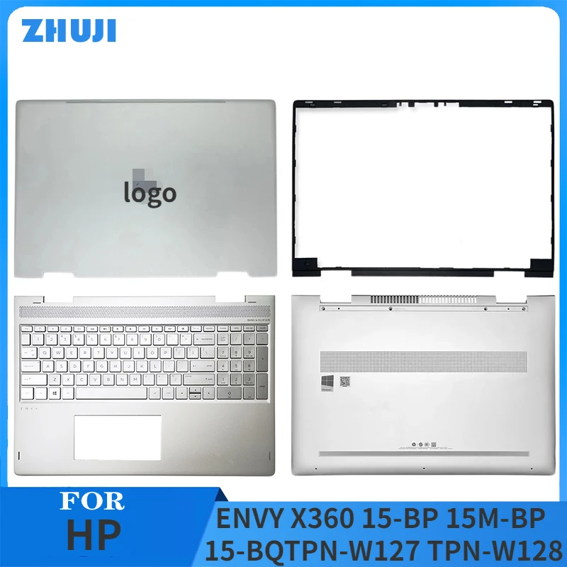 

New Original For HP ENVY X360 15-BP 15M-BP 15-BQ TPN-W127 TPN-W128 LCD Back Cover/Front Bezel/Hinges/Bottom Cover Silver