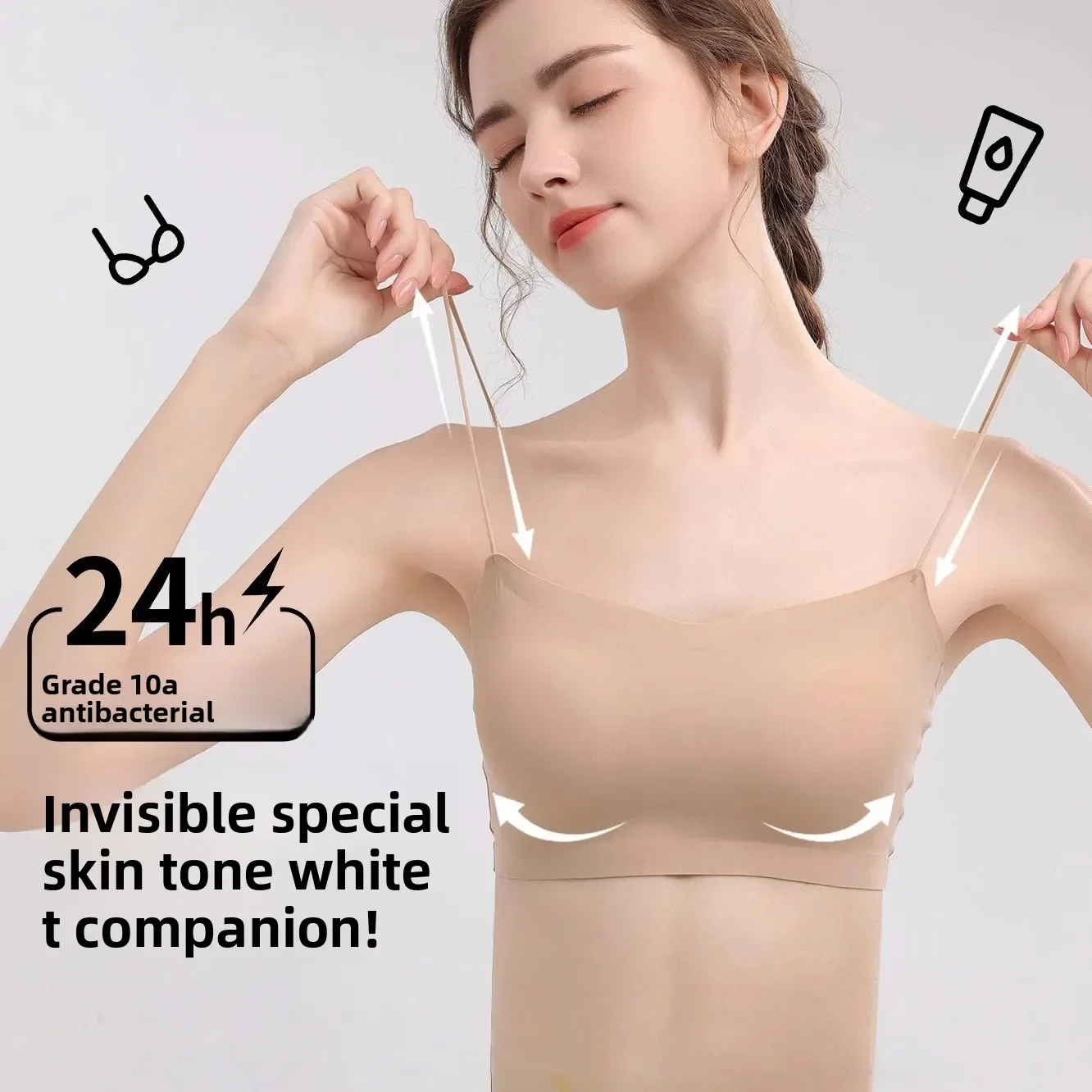

Seamless Bras Women Tube Top Underwear Small Chest Bras Women's Upper Support Bra Non-Wire Female Sexy Lingerie Solid Intimates