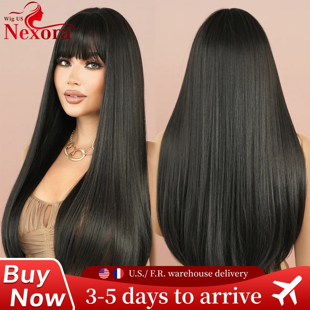 

200% Плотность 30 дюймов Натуральный Цвет 3x1 Средняя Часть Парик Шнурка Прямые Парики Из Человеческих Волос С Челкой Полные Машинные Парики Для Женщин