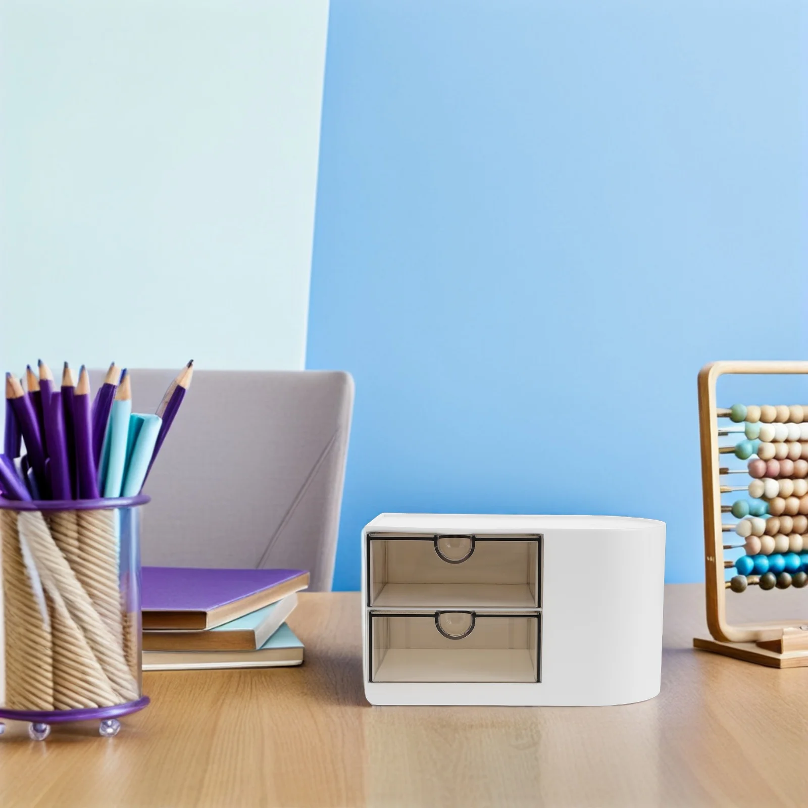 

Pen Organizer Drawer Style Storage Box for Desk Tabletop Stationery Holder Home Office Plastic Pencil Organizer with Drawer