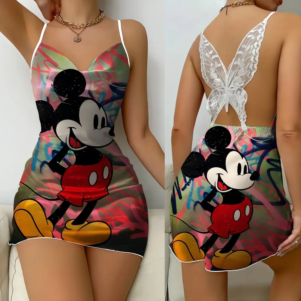 Night Wear Woman Sexy Pajamas Woman Summer Offers Sleepwear Women\'s Nightgown Korean Reviews Many Pajamas New Pattern Mickey