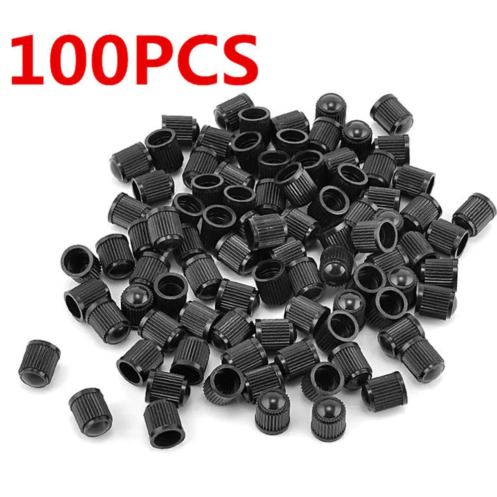 100Pcs Tyre Wheel Stem Air Valve Caps Dust Dustproof Caps Car Tire Valve Caps Cars Motorcycles Bicycles Parts Accessories Tools