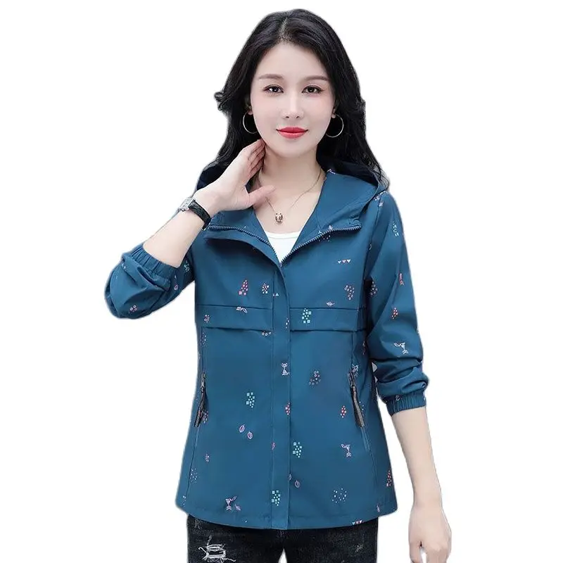 

Hooded Short Coat Fashion Women's New Spring And Autumn Western Style Age-reducing Joker Loose Top Women's Tide