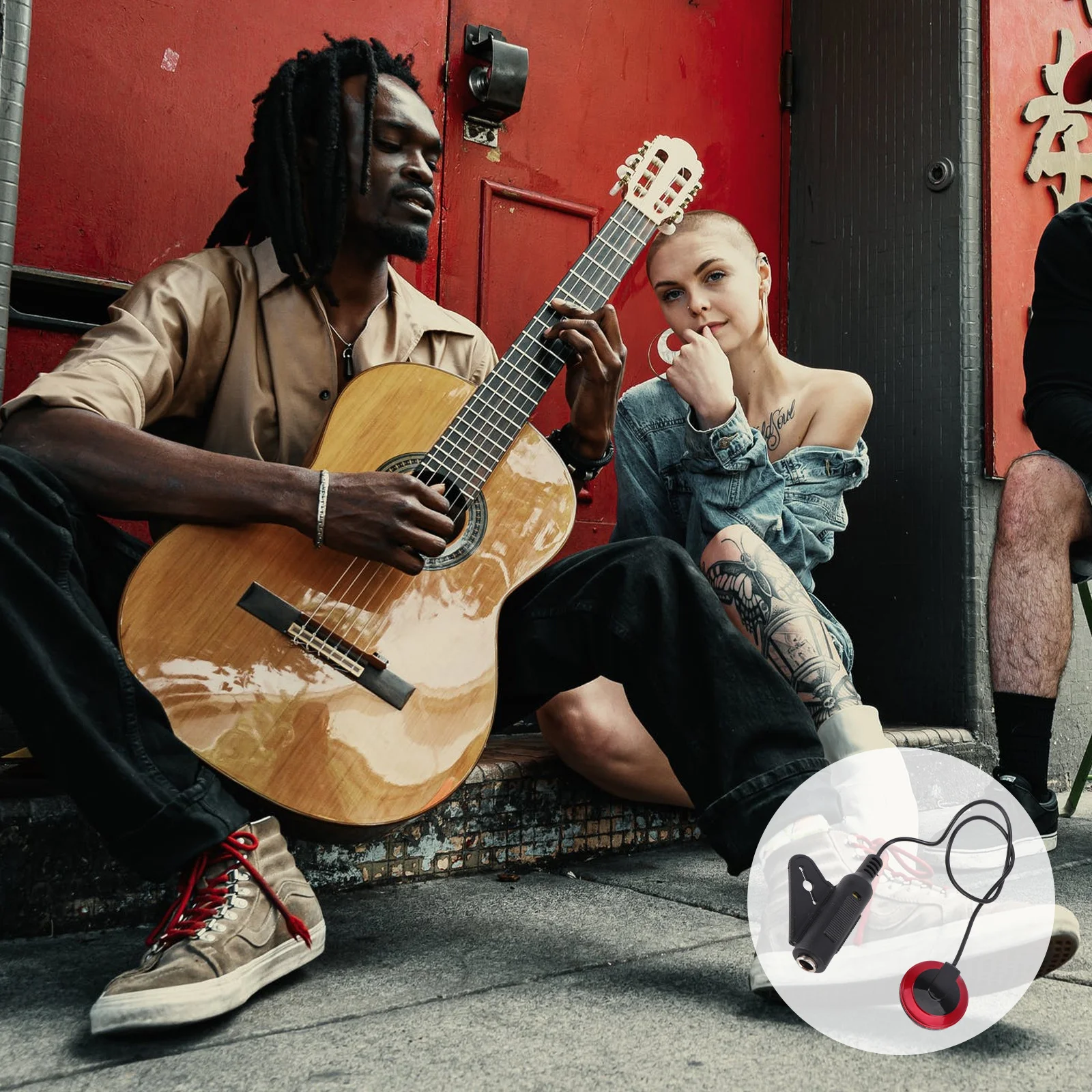 

2 set Guitar Pickup Transducer 6.35Mm Jack For Acoustic Guitar Banjo Ukulele Mandolin Violin Piezo Sound Sensor