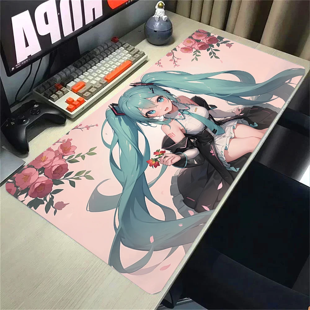 

Популярный милый коврик для мыши виртуальной дивы H-Hatsune Miku, нескользящий резиновый коврик для мыши с блокировкой края, игровой игровой коврик для ноутбука, ПК, компьютера