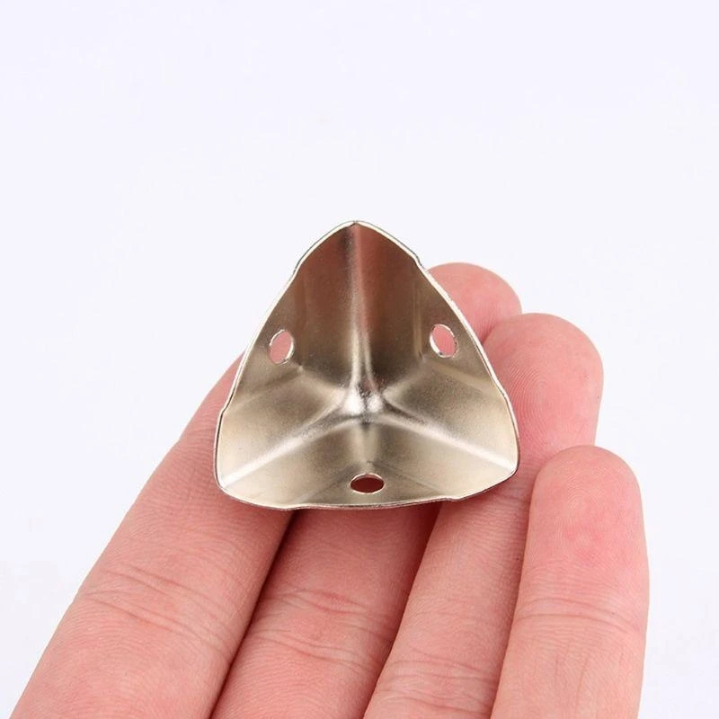 12 Pcs Box Legs Metal Cabinet for Case Decorative Corner Brackets Furniture Corner Protector Guards Bumpers