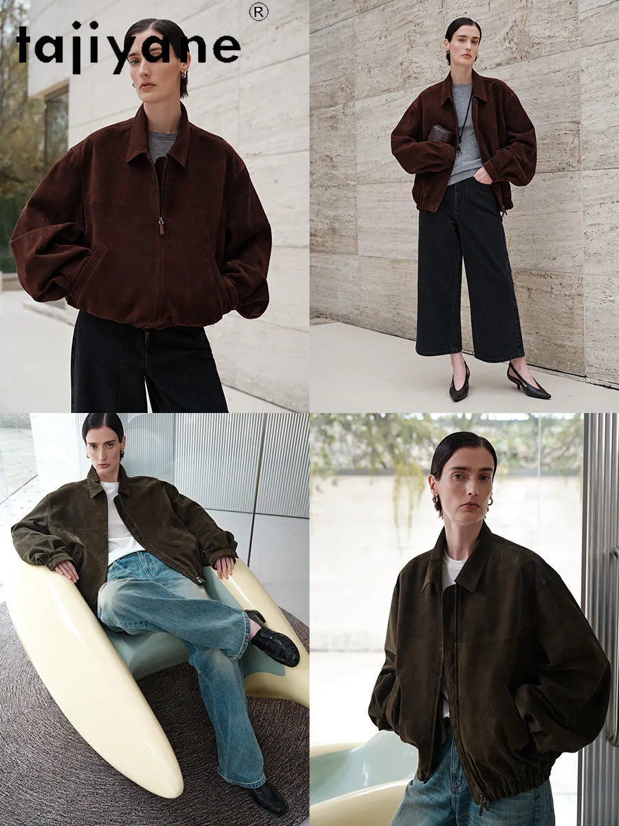 TAJIYANE 100% Sheepskin Genuine Leather Jacket Women Old Money Style Short Coats Premium Ladies Jackets Woman Clothes 2026 가죽자켓