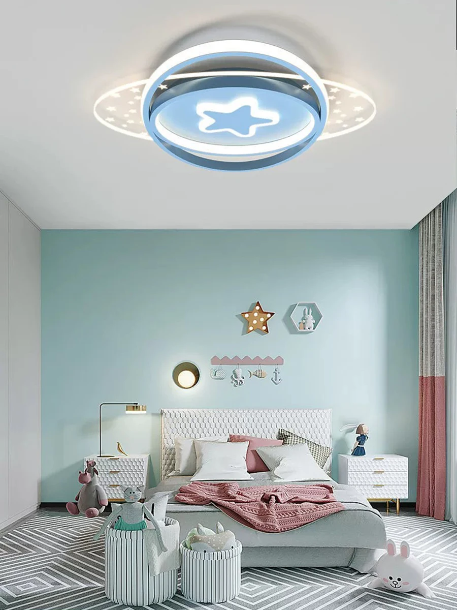

2025 New Children's Room Ultra-thin Bedroom Ceiling Light - Round, Eye-protective, Cute Flower-shaped Cartoon Light