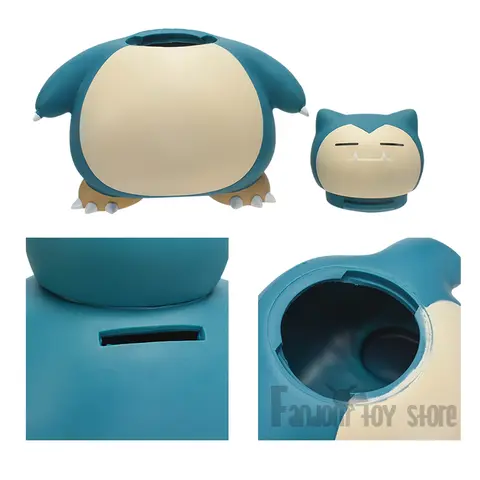 Pokémon Snorlax Sparbössa 2 Posefigur Stående Sittande Spargris Fin Sparkruka För Barn Födelsedagspresent 10 best sales Pokémon Snorlax - №1