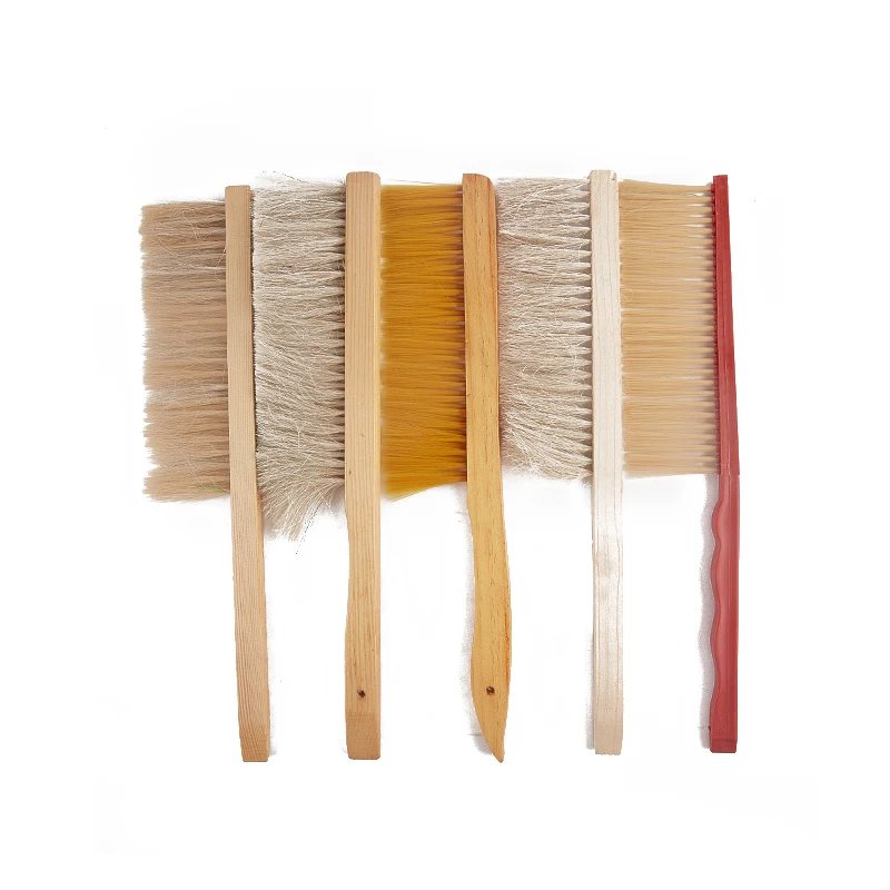 Beekeeping Tools Wood Honey Brush Wasp bee Sweep Two Rows Of Horse Tail Hair New Bee Brush Beekeeping Equipment