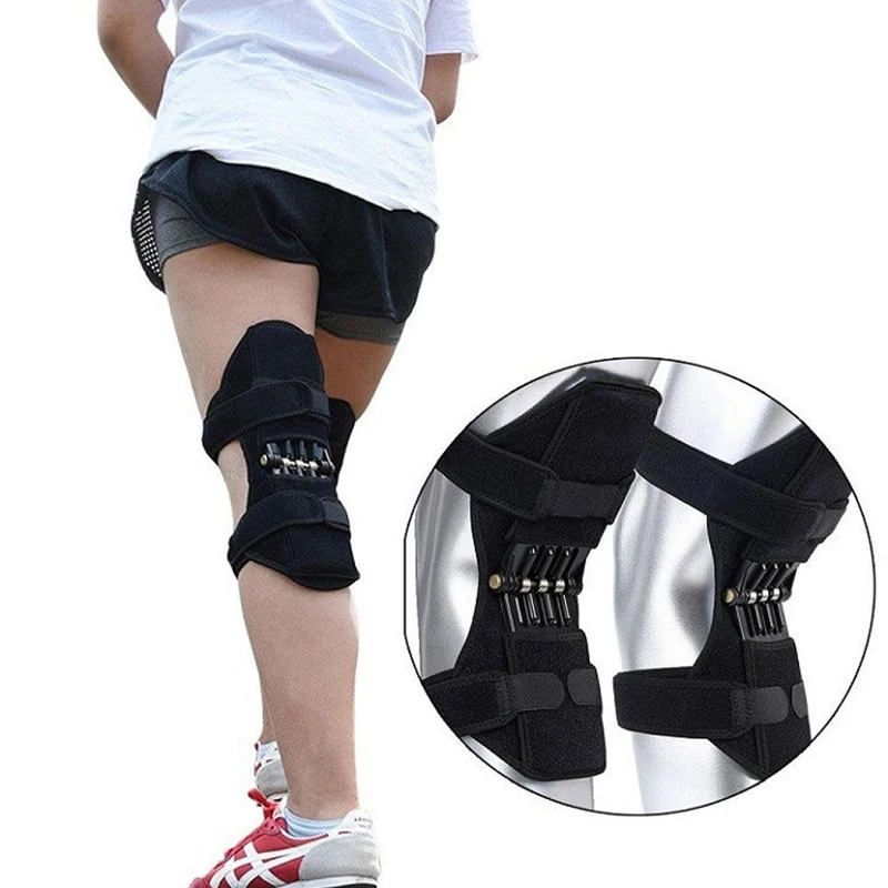 Sport Joint Patella Power Lift Knee Braces Elderly Walking Support Protect Fixed Booster Breathable Rebound Spring Knee 1 Pc