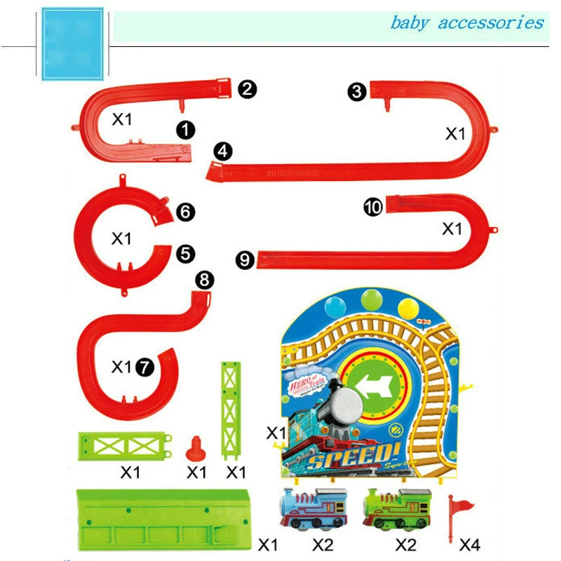 Electric Track Wall Climbing Slides Set with LED Flashing Lights Music Race Car Tracks Roller Coaster Kids Educational Toys