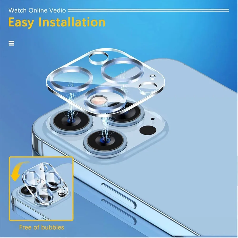 2Pcs Camera Lens Protector for iphone 11 12 13 14 15 pro max protector de camara iphone 15 pro accessories iphone15  14 pro max