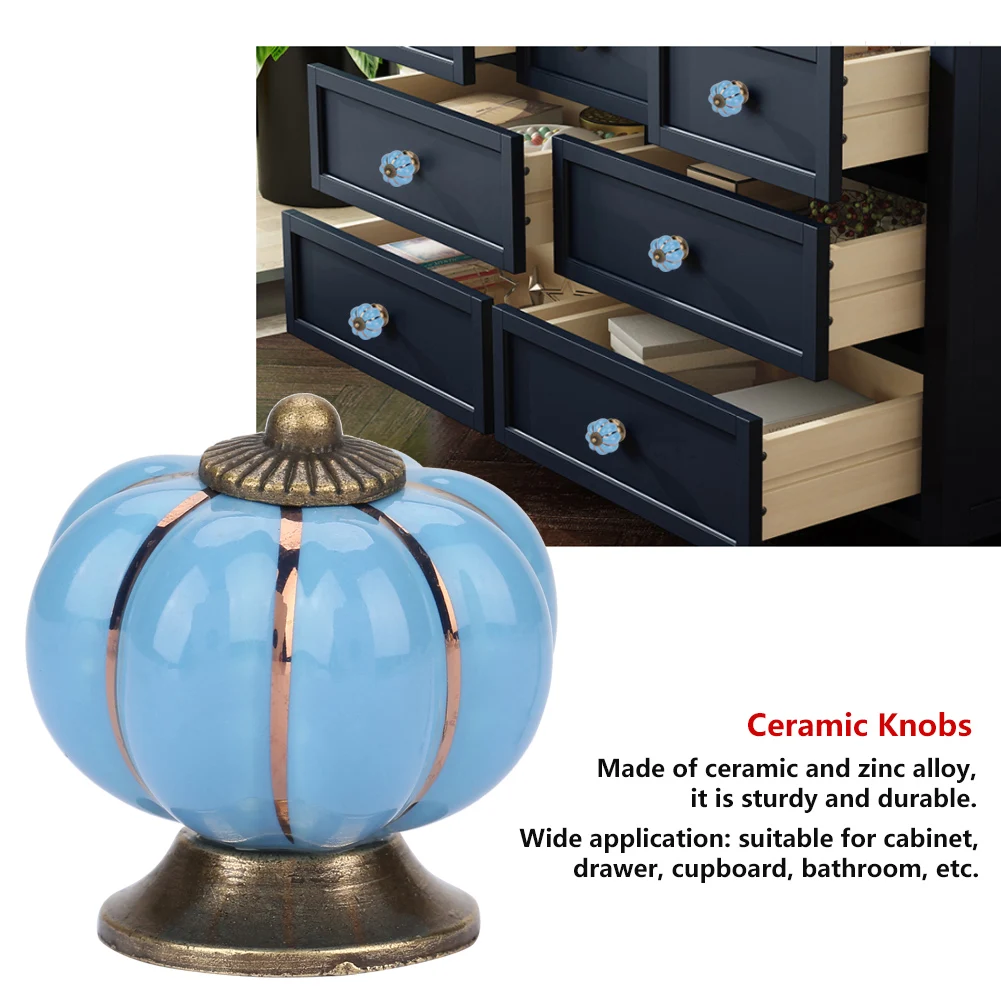 Ceramic Handles Ceramic Knobs Ceramic Pumpkin Knobs European  Handle Pull for Room Cabinet Drawer Furniture Pumpkin Knobs