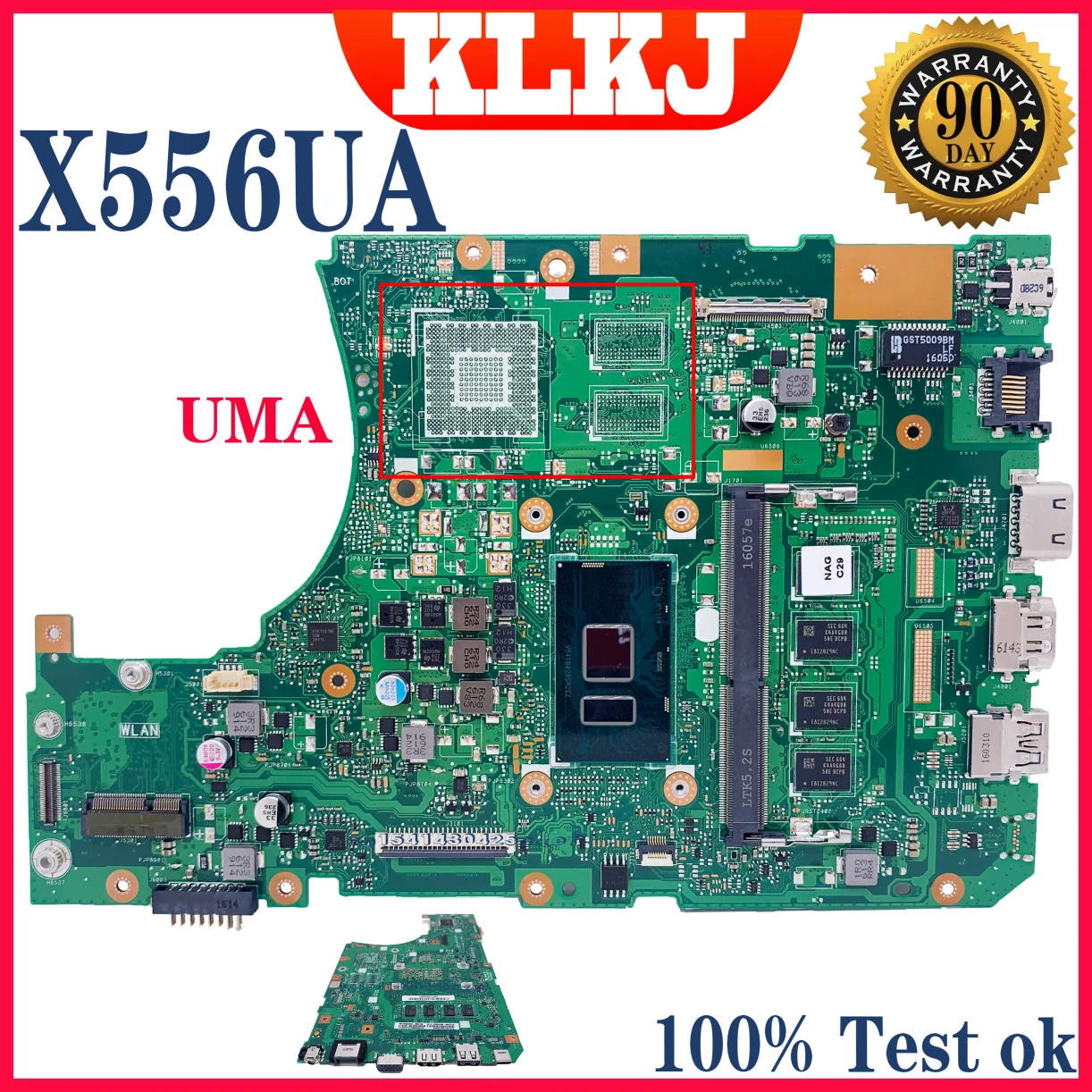 Placa base X556UA para portátiles ASUS X556U X556UF X556UV X556UAM X556UJ X556UAK A556U, placa madre UMA, 4GB/8GB, procesadores i3-i5-i7, memoria DDR3L/DDR4L