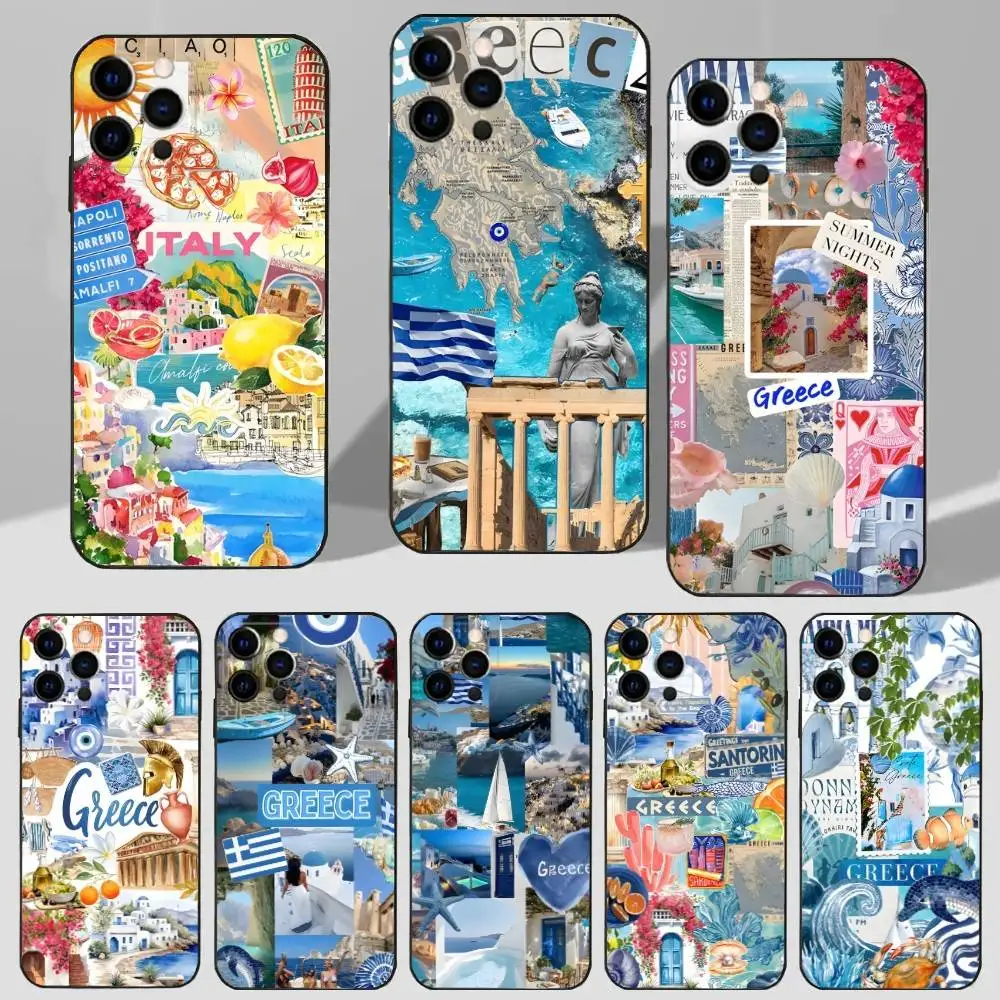 

Summer Seaside Fruit Lemon Phone Case For iPhone 17 16 15 11 12 14 13 Pro Max Mini X XS XR 7 Plus 17E Shockproof Cover Fundas