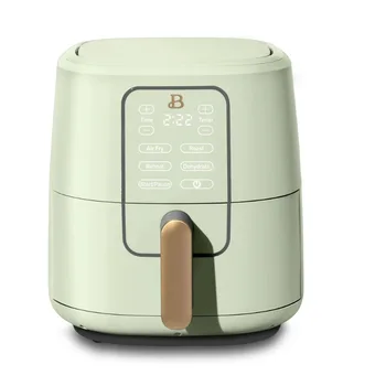 Image Beautiful 6 Qt Air Fryer with TurboCrisp Technology and Touch-Activated Display, Sage Green by Drew Barrymore