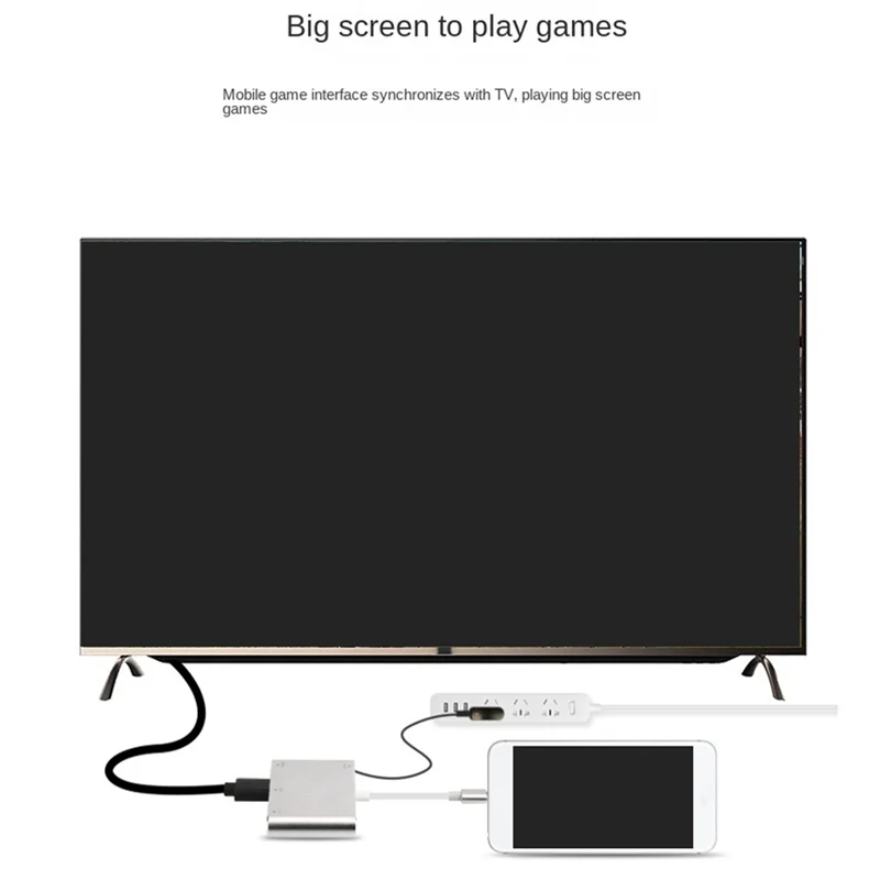 For  Interface To +Vga Adapter Cable Aluminum Alloy For Iphone  Devices-Y41A