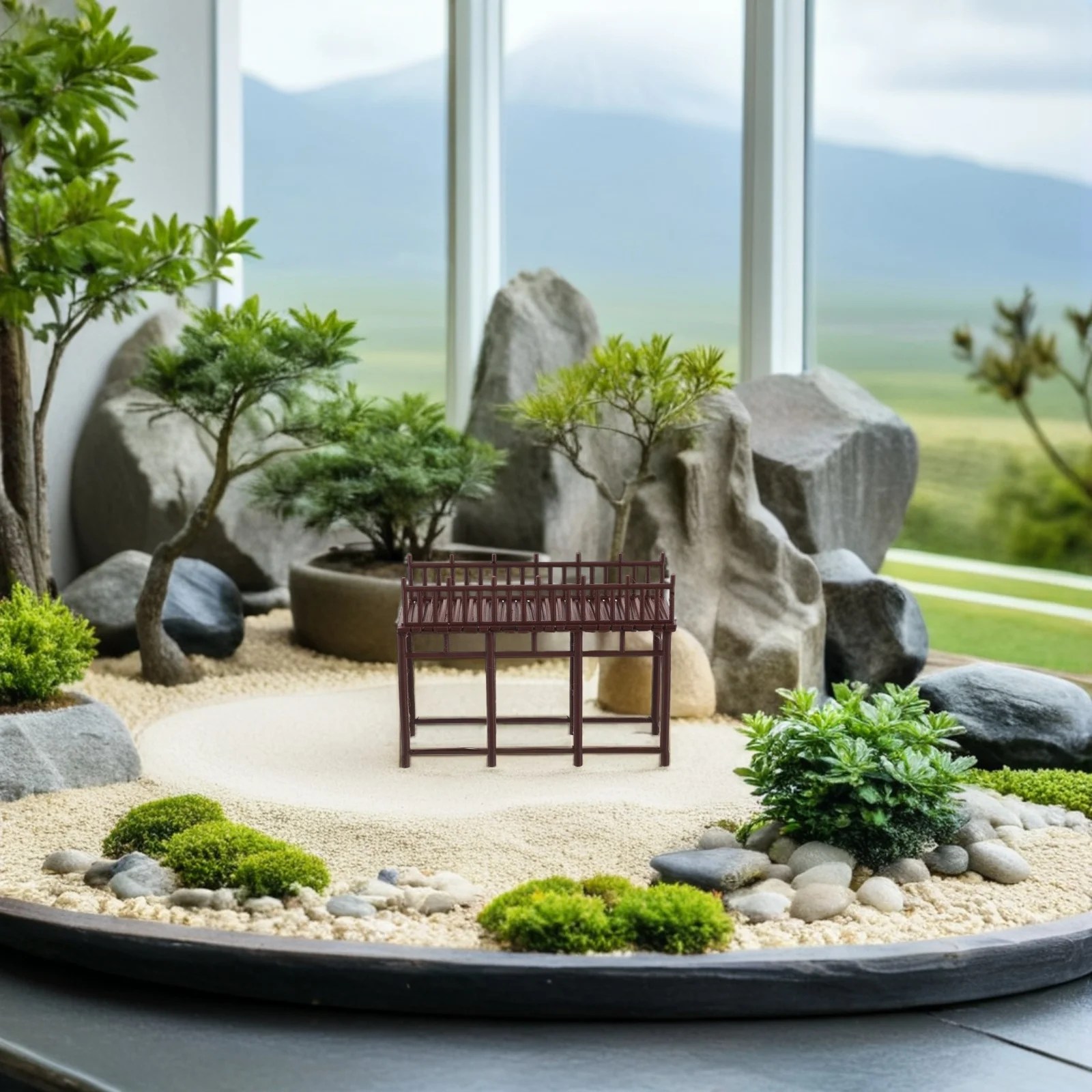 

Miniature Bridge for Garden Pathway - Classic Ancient Chinese Arch Design Bonsai Decoration Terrarium Craft Supply Micro