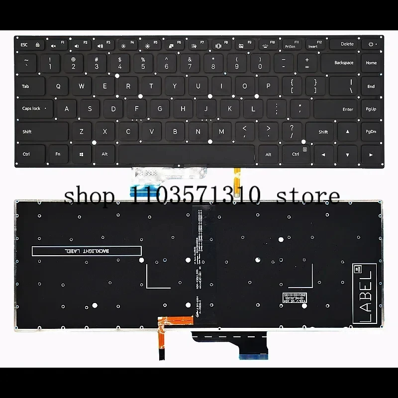 US keyboard with backlight for Xiaomi notebook pro 15.6 inch air 9z.nejbv. 101 NSK-Y31BV 171501 MX250 TM1701 181501 1707