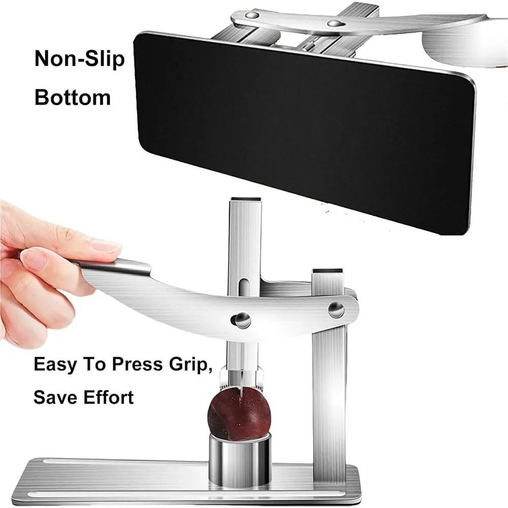 Chestnut Cutter Tool 304 Stainless Steel Chestnut Opener with Non-Slip Handle, Metal Nut Cracking Tool for Kitchen Use