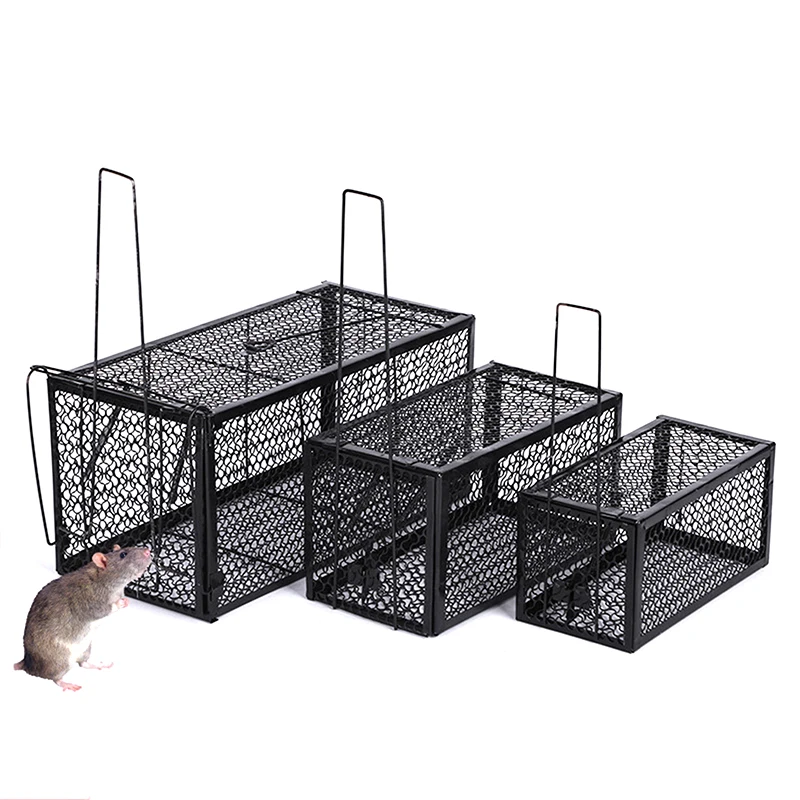 

Smart Self-locking Mousetrap Safe Firm Iron Net Household Mouse Catcher Metal Reusable Humane Indoor Outdoor Rat Trap Rat Cage