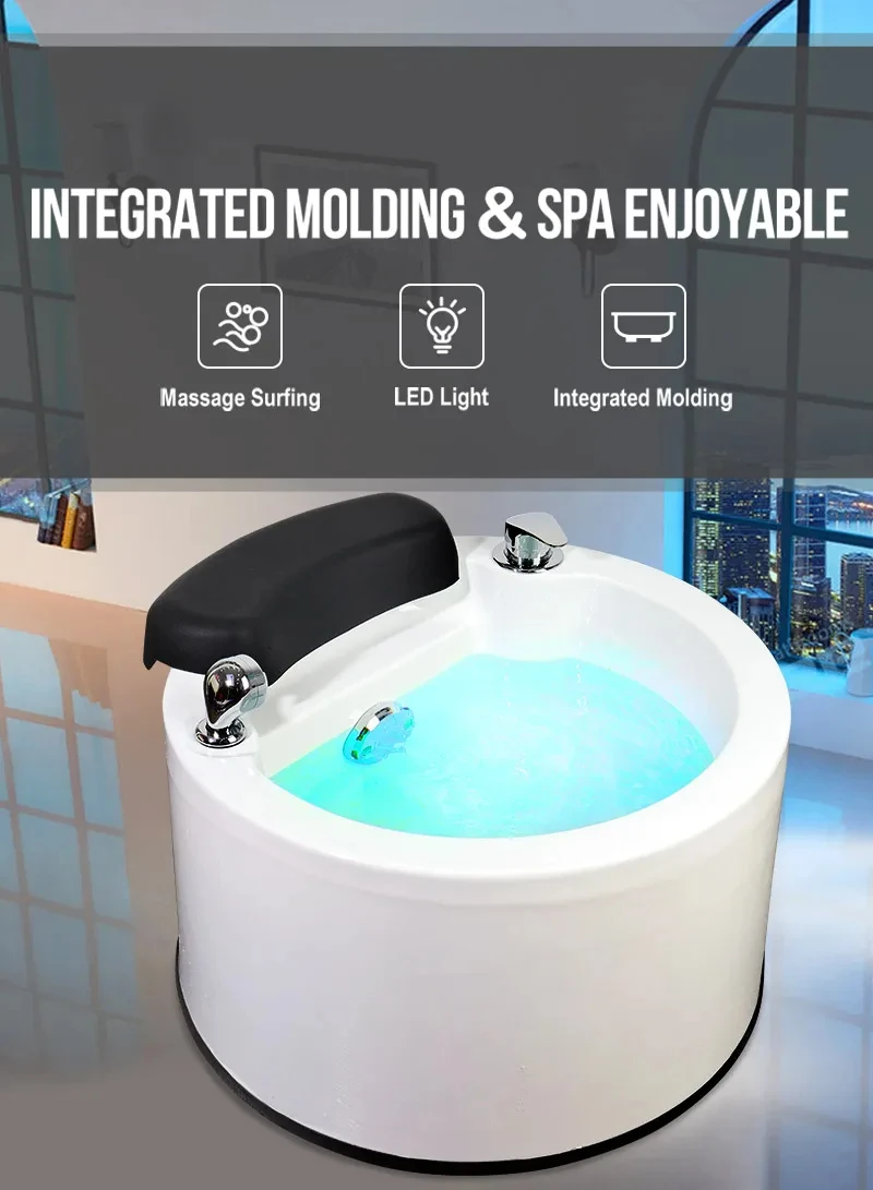 2024 Newest Spa Pedicure Bowl for Salon Surf Massage Salon Spa Footbath Electric Footbath Pedicure Bowl Foot Spa