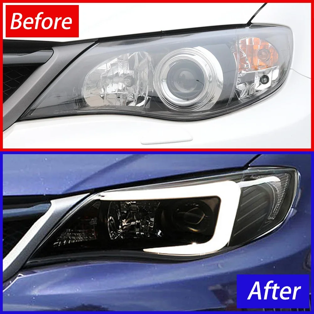 Car Front lamps Lighting Assembly For Subaru Impreza 2005-2008 2010-2014 Upgrade LED Auto Headlights Projector Lens Accessories