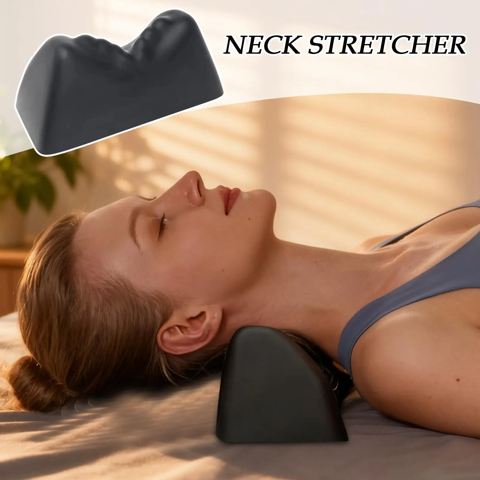 Neck Massage pillow Cervical Neck Stretcher Portable Ergonomic Massage Pillow Neck Relaxer for Women Rest