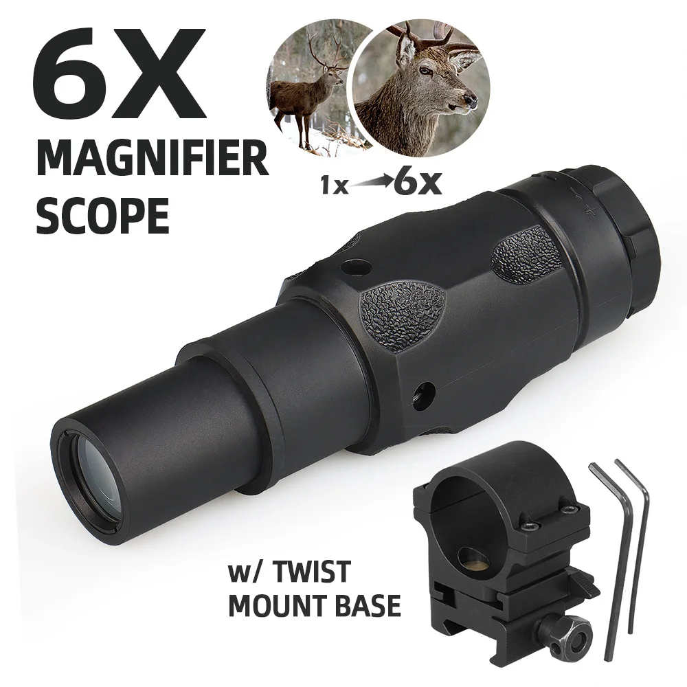 Tactical Monocular 6X Magnifier Scope Work With Red Dot Sight To Get A Good View Optical Sight
