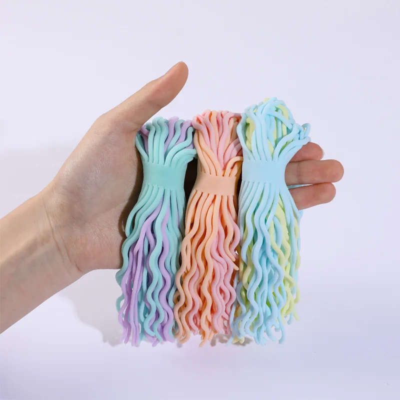 Jouets de nouilles à saveur fruitée, nourriture Miniature Montessori, accessoires de cuisine, jeu de simulation, loisirs, jouets anti-Stress Spaghetti